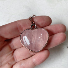 Load image into Gallery viewer, Rose Quartz Heart Necklace #1 - Ready to Ship
