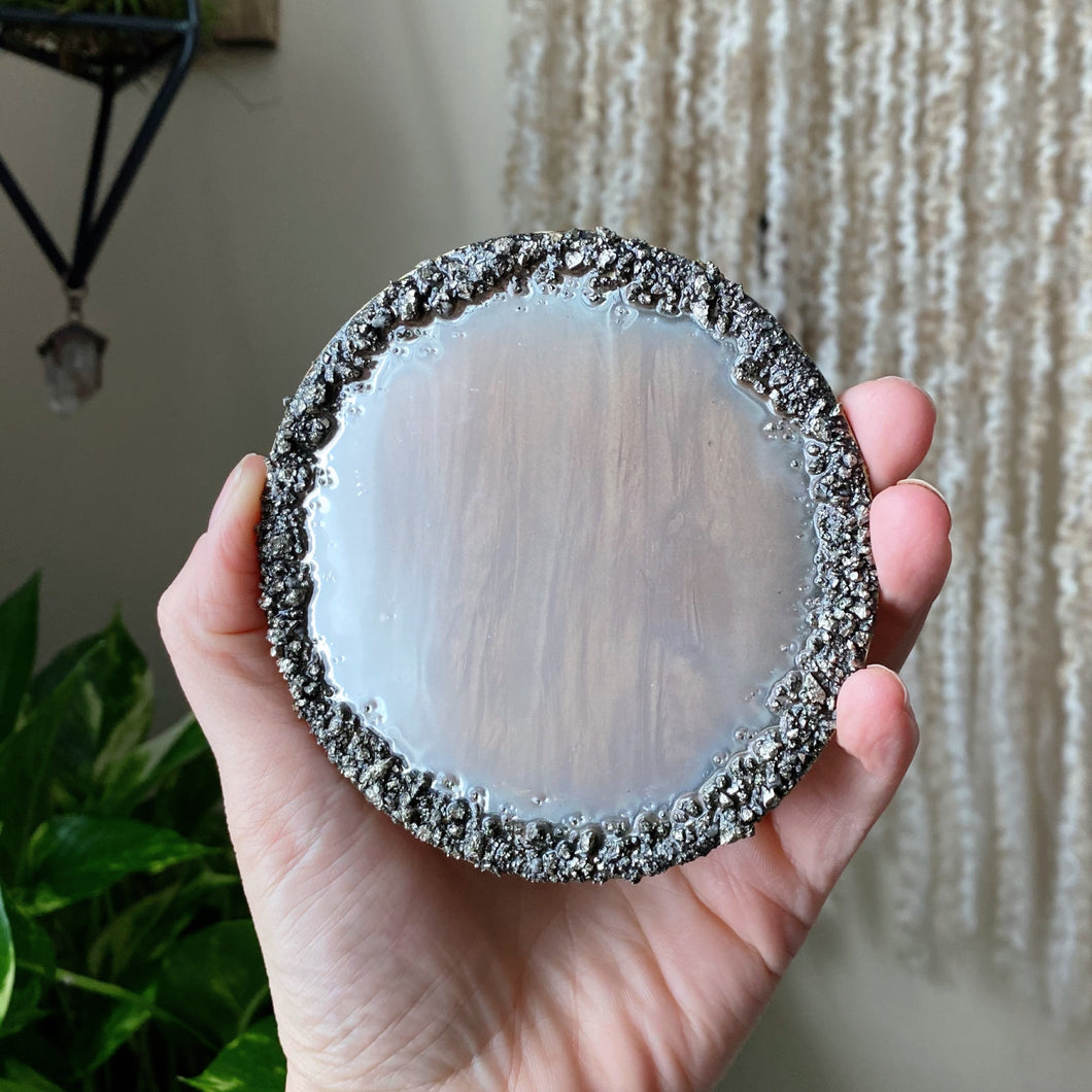 Golden Pyrite Scrying Mirror - Ready to Ship