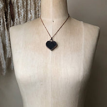 Load image into Gallery viewer, Dark Amethyst Druzy Tell Tale Heart Necklace #3
