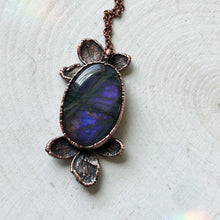 Load image into Gallery viewer, Hydrangea &amp; Labradorite “bloom” Necklace #2 - Ready to Ship
