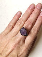Load image into Gallery viewer, Tibetan Amethyst Mini Cluster Ring #2 (Size 7) - Tell Tale Heart Collection
