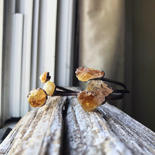 Load image into Gallery viewer, Raw Citrine Chakra Cuff Bracelet - Made to Order
