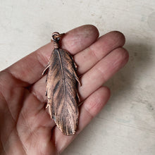 Load image into Gallery viewer, Electroformed Yellow Macaw Feather Necklace #1 - Ready to Ship
