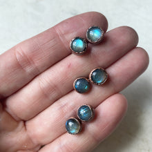 Load image into Gallery viewer, Labradorite Stud Earrings - Ready to Ship
