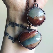 Load image into Gallery viewer, Polychrome Jasper Moon Necklace #1
