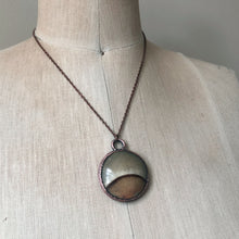 Load image into Gallery viewer, Polychrome Jasper Moon Necklace #8
