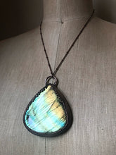 Load image into Gallery viewer, Labradorite Tear Drop Necklace  (Extra Large) - Spring Equinox Collection
