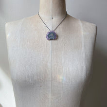 Load image into Gallery viewer, Amethyst Stalactite Slice Necklace #2 - Sterling Silver
