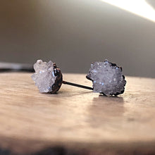 Load image into Gallery viewer, Clear Quartz Druzy Earrings - Ready to Ship
