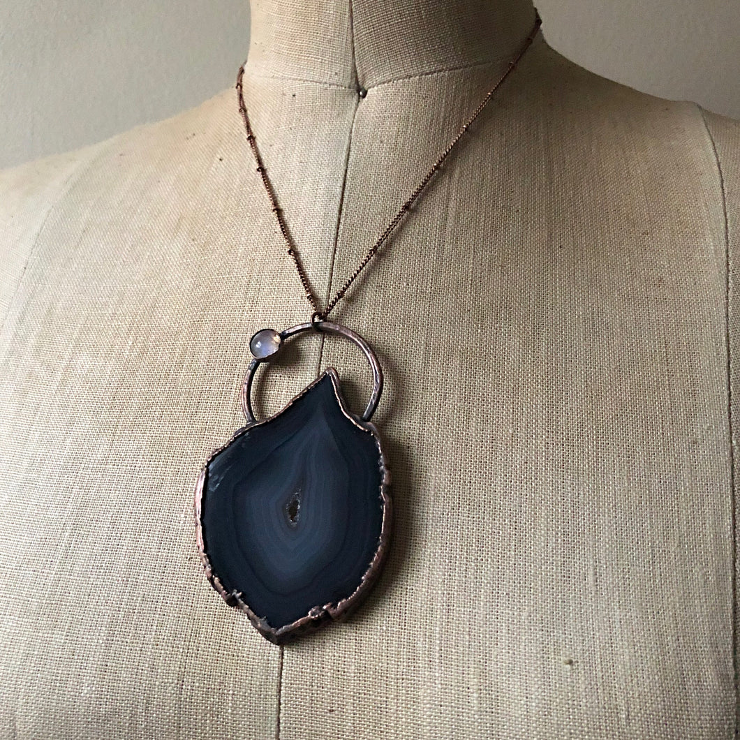 Agate Slice Portal of the Heart Necklace - Ready to Ship