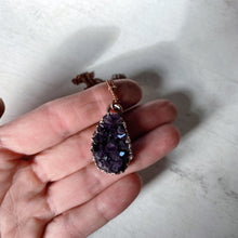 Load image into Gallery viewer, Amethyst Druzy &quot;Shine&quot; Necklace #6 - Ready to Ship
