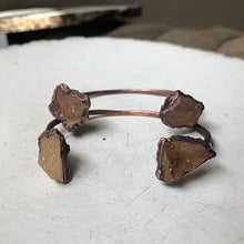 Load image into Gallery viewer, Raw Citrine Chakra Cuff Bracelet - Ready to Ship
