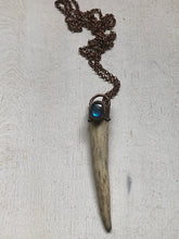 Load image into Gallery viewer, Labradorite &amp; Naturally Shed Deer Antler Tip Necklace #2
