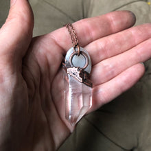 Load image into Gallery viewer, Clear Quartz Point and Moonstone Necklace #2 - Ready to Ship
