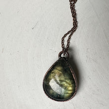 Load image into Gallery viewer, Labradorite Teardrop Necklace - Ready to Ship
