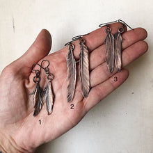 Load image into Gallery viewer, Electroformed  Feather Earrings - Ready to Ship
