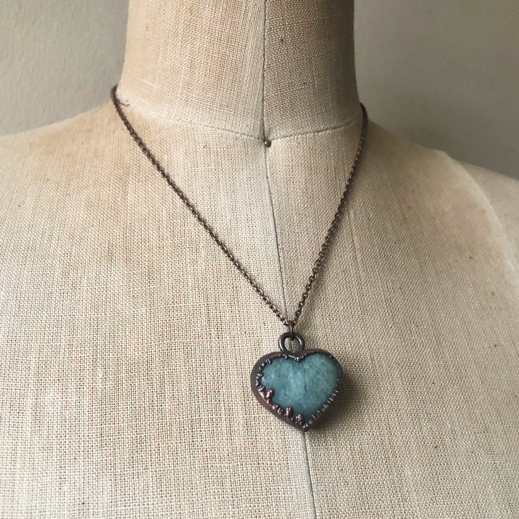 Amazonite Heart Necklace #4