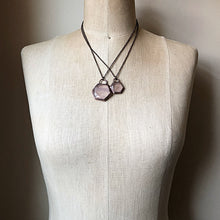 Load image into Gallery viewer, Rose Quartz Hexagon Necklace
