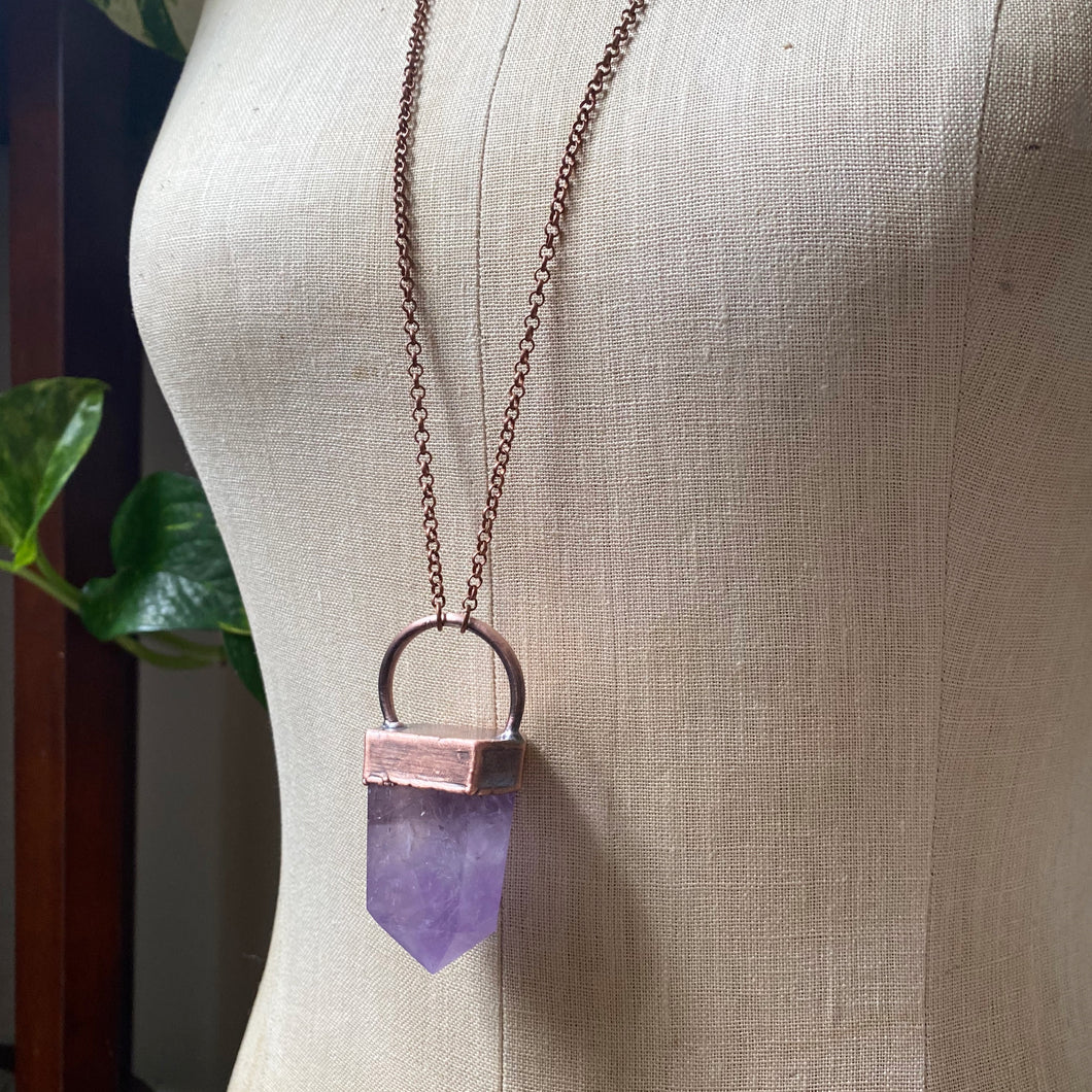 Amethyst Polished Point Necklace - Ready to Ship