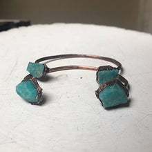 Load image into Gallery viewer, Raw Amazonite Chakra Cuff Bracelet - Made to Order
