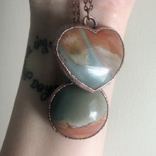 Load image into Gallery viewer, Polychrome Jasper Moon Necklace #12
