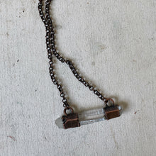 Load image into Gallery viewer, Raw Clear Quartz Point Bar Necklace - Ready to Ship
