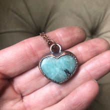 Load image into Gallery viewer, Amazonite Heart Necklace #2
