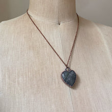 Load image into Gallery viewer, Black Sunstone Heart Necklace #1 - Ready to Ship
