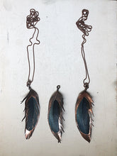 Load image into Gallery viewer, Electroformed Macaw Feather Necklace (Style 3) - Moksha Collection
