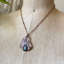Load image into Gallery viewer, Electroformed Butterfly Wing &amp; Labradorite Necklace #6 - Ready to Ship
