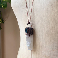 Load image into Gallery viewer, Selenite &amp; Blue Kyanite Necklace #2 - Ready to Ship
