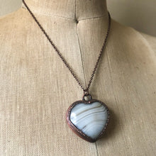 Load image into Gallery viewer, Botswana Agate Heart Necklace #4
