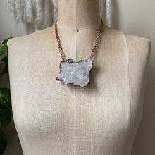 Load image into Gallery viewer, Clear Quartz Cluster &amp; Pink Sapphire Statement Necklace
