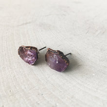Load image into Gallery viewer, Raw Amethyst Stud Earrings - Ready to Ship
