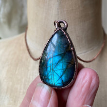 Load image into Gallery viewer, Labradorite Teardrop Necklace #1 - Ready to Ship
