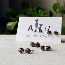 Load image into Gallery viewer, Raw Garnet Stud Earrings - Ready to Ship
