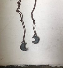 Load image into Gallery viewer, Chalcedony Crescent Moon Necklace (Ready to Ship) - Darkness Calling Collection
