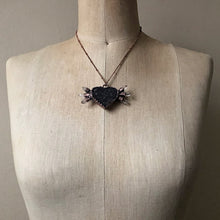 Load image into Gallery viewer, Dark Amethyst Druzy &amp; Clear Quartz Point Necklace #1 - Ready to Ship
