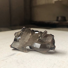 Load image into Gallery viewer, Raw Smoky Quartz Cluster Two Finger Ring - (Super Blood Wolf Moon)
