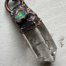 Load image into Gallery viewer, Clear Quartz Point &amp; Raw Opal Necklace #5 - Ready to Ship

