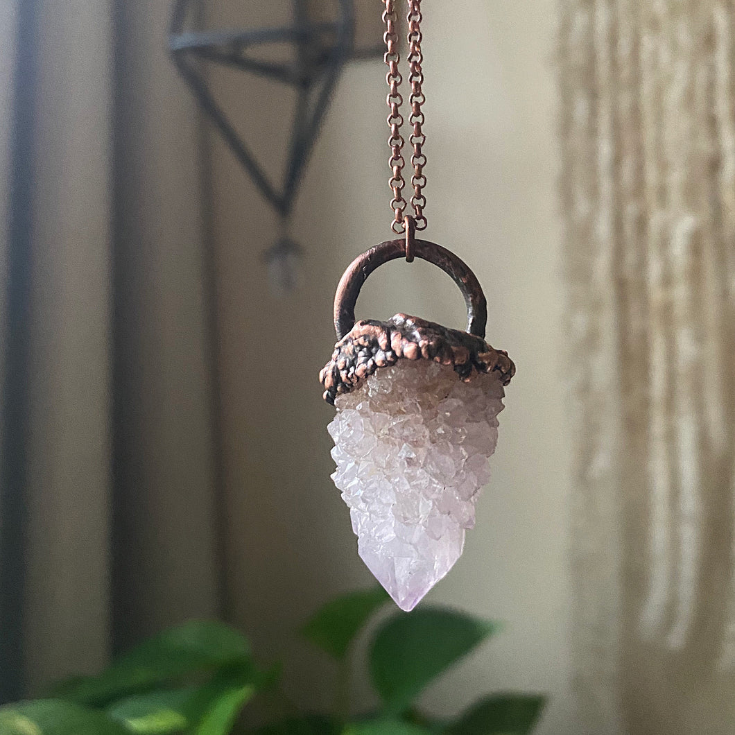 Amethyst Spirit Quartz Point Necklace - Ready to Ship