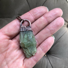 Load image into Gallery viewer, Raw Green Kyanite Necklace #3 - Ready to Ship
