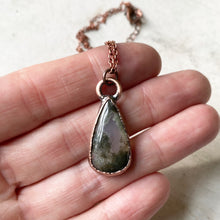 Load image into Gallery viewer, Moss Agate Teardrop Necklace #1- Ready to Ship

