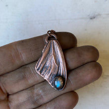 Load image into Gallery viewer, Electroformed Butterfly Wing &amp; Labradorite Necklace #4 - Ready to Ship
