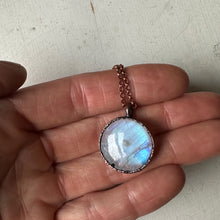 Load image into Gallery viewer, Round Rainbow Moonstone Necklace - Ready to Ship
