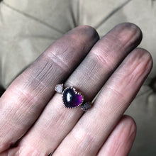 Load image into Gallery viewer, Amethyst &amp; Clear Quartz Druzy Ring - #1 (Size 6.5) - Ready to Ship
