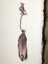 Load image into Gallery viewer, Electroformed Feather and Labradorite Necklace #2 - Moksha Collection
