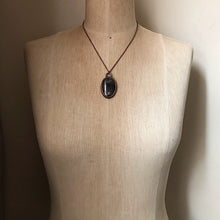 Load image into Gallery viewer, Silver Obsidian Oval Necklace #2 - Ready to Ship
