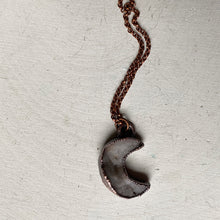 Load image into Gallery viewer, Desert Druzy Crescent Moon Necklace #1 - Ready to Ship
