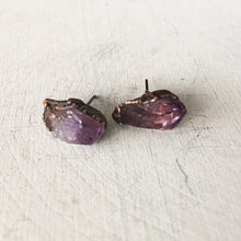 Load image into Gallery viewer, Raw Amethyst Stud Earrings - Ready to Ship
